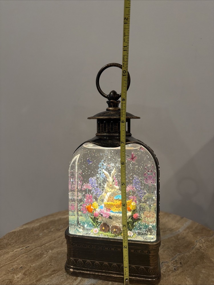 Lighted Bunny & Chick Glitter Globe Lantern- Cracker Barrel