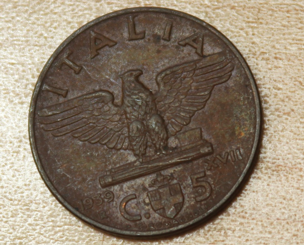 1939 Italy 5 Centesimi