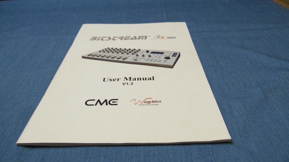 MANUAL ONLY Bitstream 3X MIDI Controller Wave Idea REPLACEMENT USER MANUAL V1.3