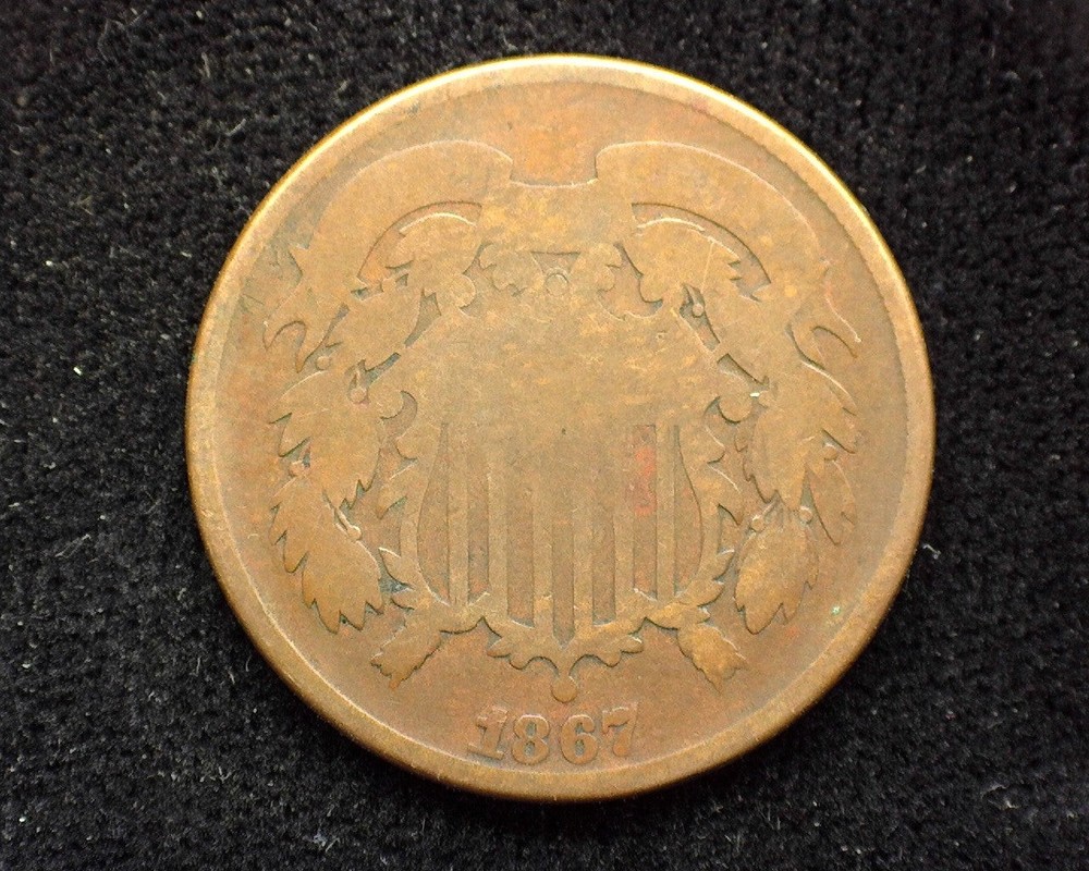HS&C: 1867 Two Cent Piece G - US Coin