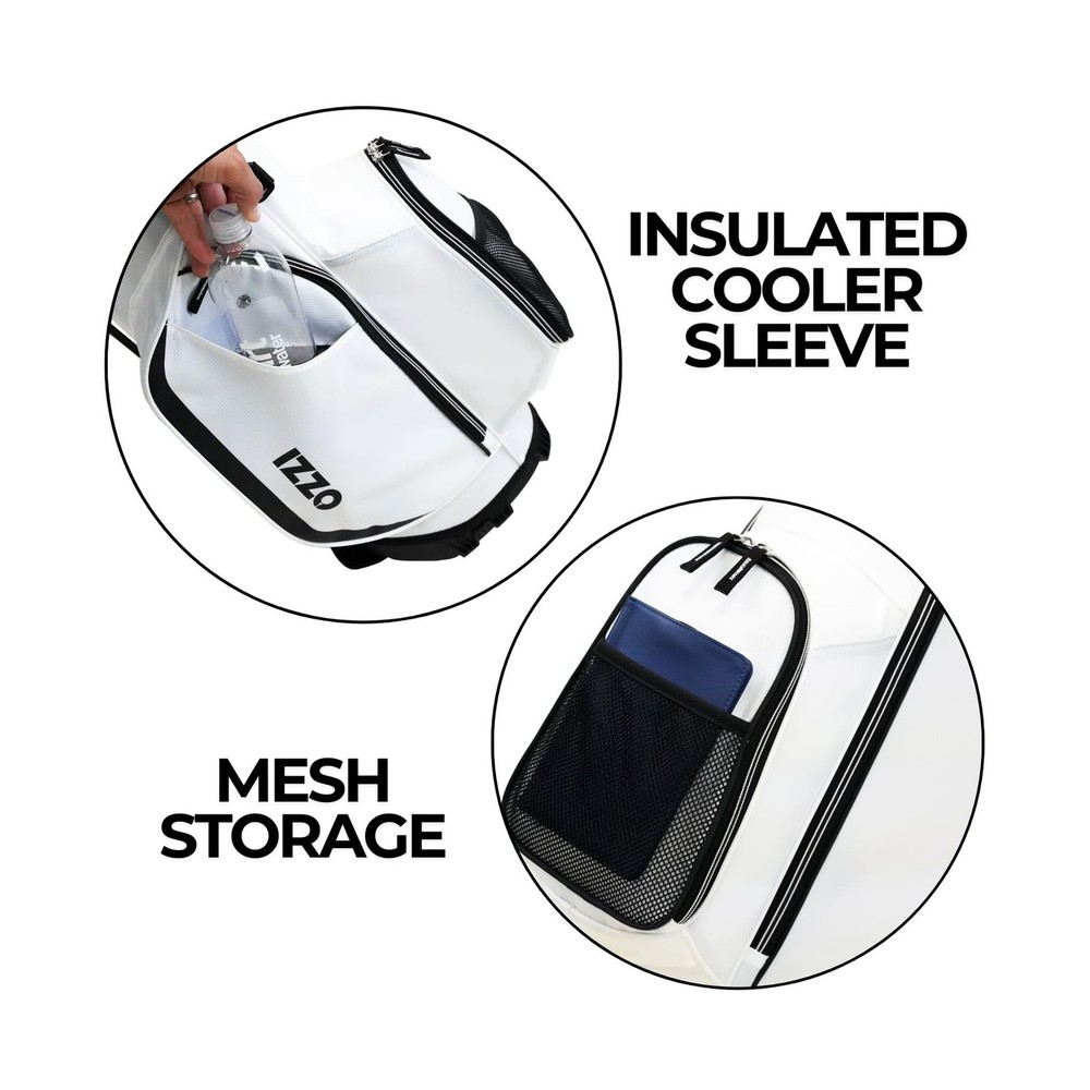 IZZO Ultra Lite Golf Stand Bag White