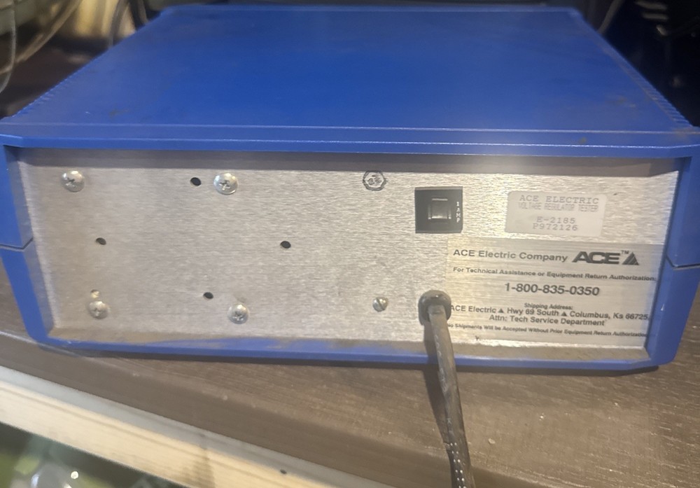 ACE Voltage Regulator Tester Model E-2185