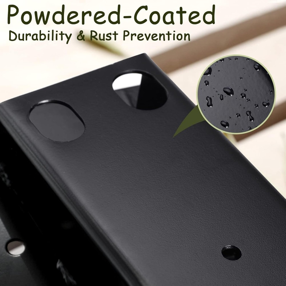 4 PCS Outdoor Multi-Use 4x4 Compound Angle Brackets Platform Bracket for...