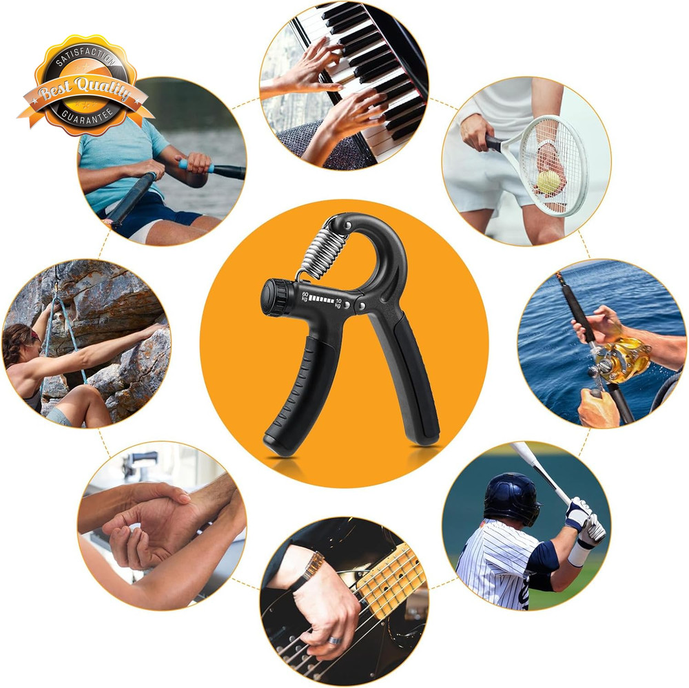Adjustable Hand Grip Strength Trainer 22-132lb Forearm Exerciser 2 Pack