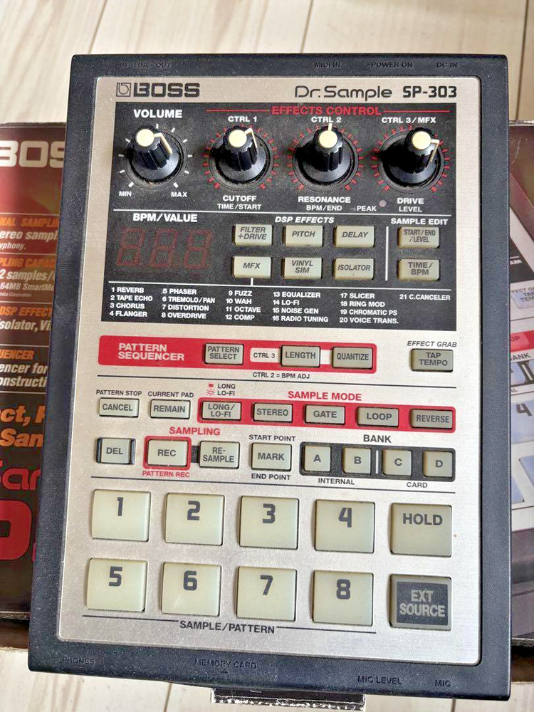BOSS SP-303 Dr. Sample 2003 Phrase Sampler w/ Adapter — Tested & Working!