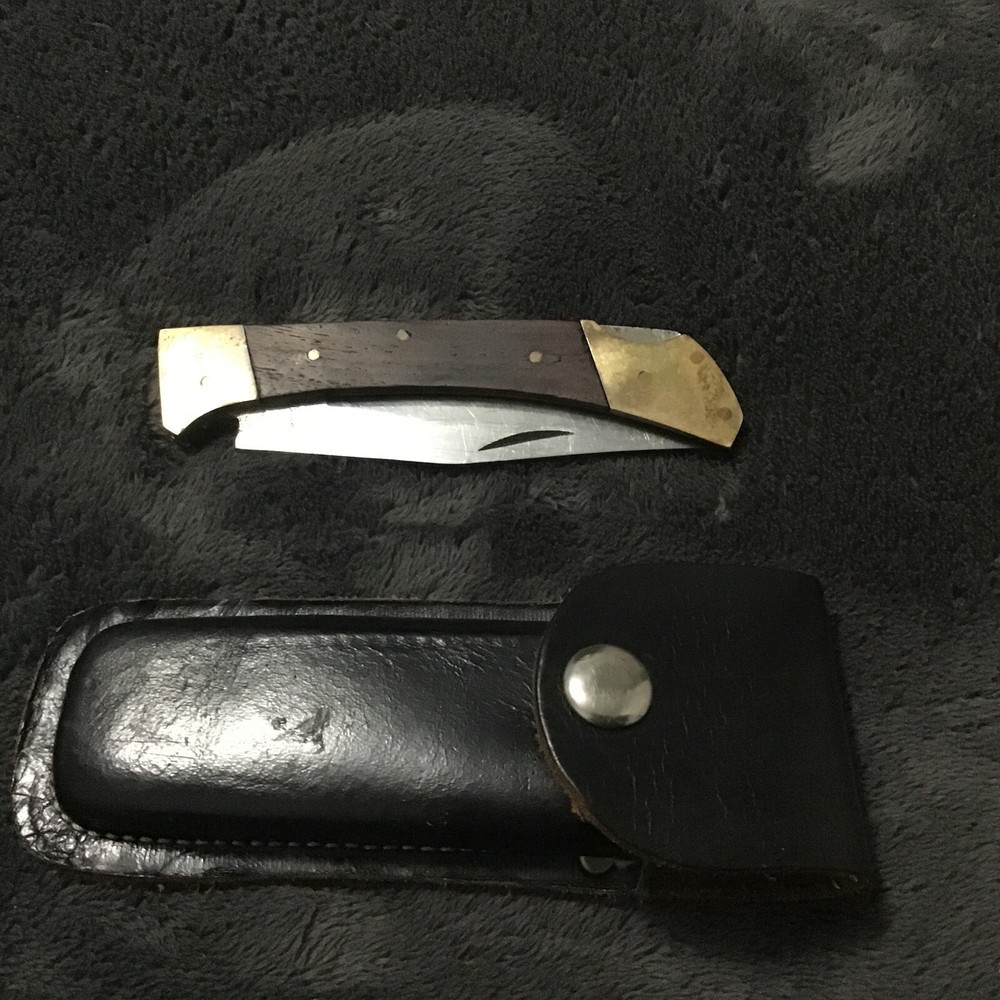 Folding Knife 4” Blade Pakistan Stainless & Sheath