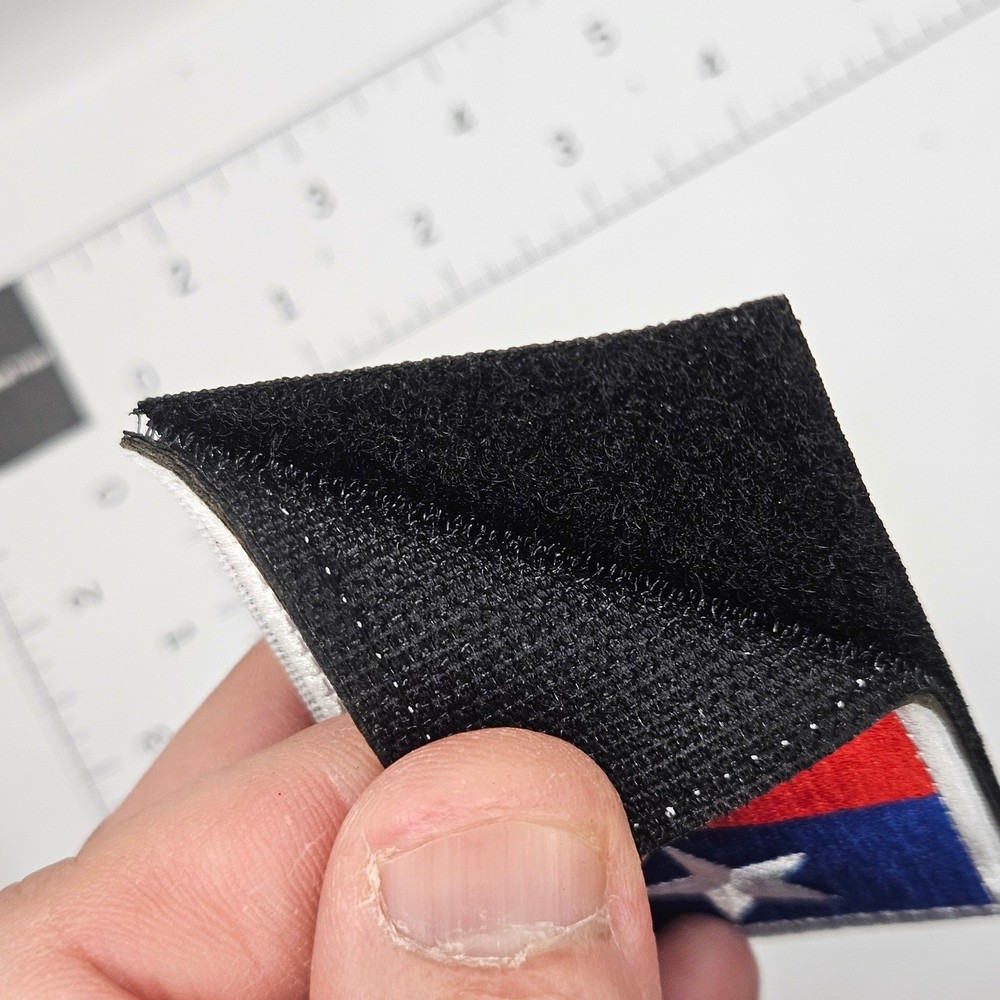 Texas State Flag Patch Hook and Loop Backing Embroidered Morale Patch 3x2 Inch