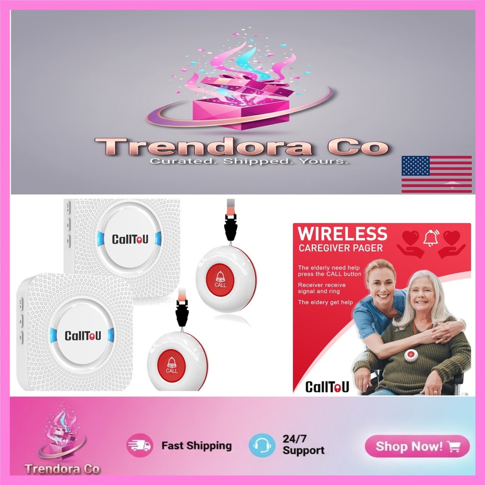 Touch Control Wireless Caregiver System - 500 Ft Range & Easy Volume Adjust