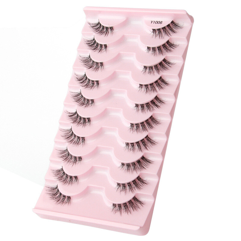 Eyelash Extension Reusable Half Eyelashes Segmented False Eyelashes 10Pairs✔