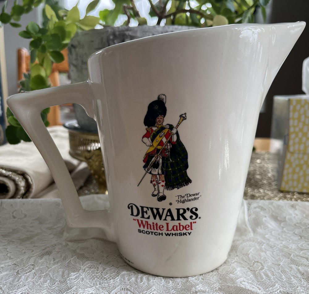 Dewar’s White Label Scotch Whiskey Pitcher 6”