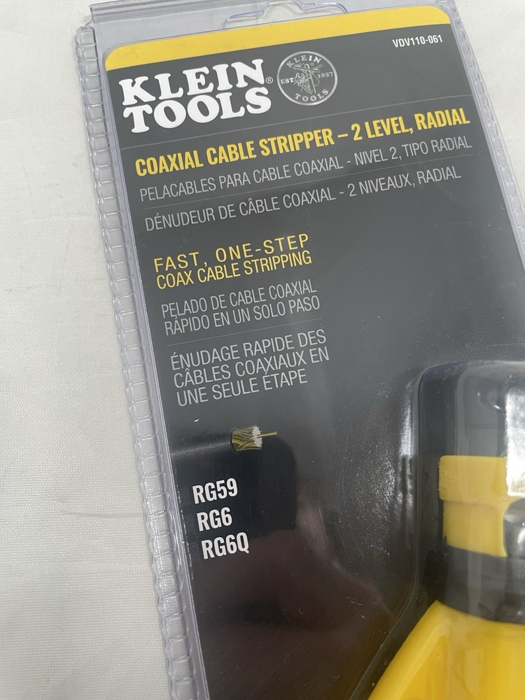 Klein Tools VDV110-061 Coax Cable 2-Level Radial Stripper