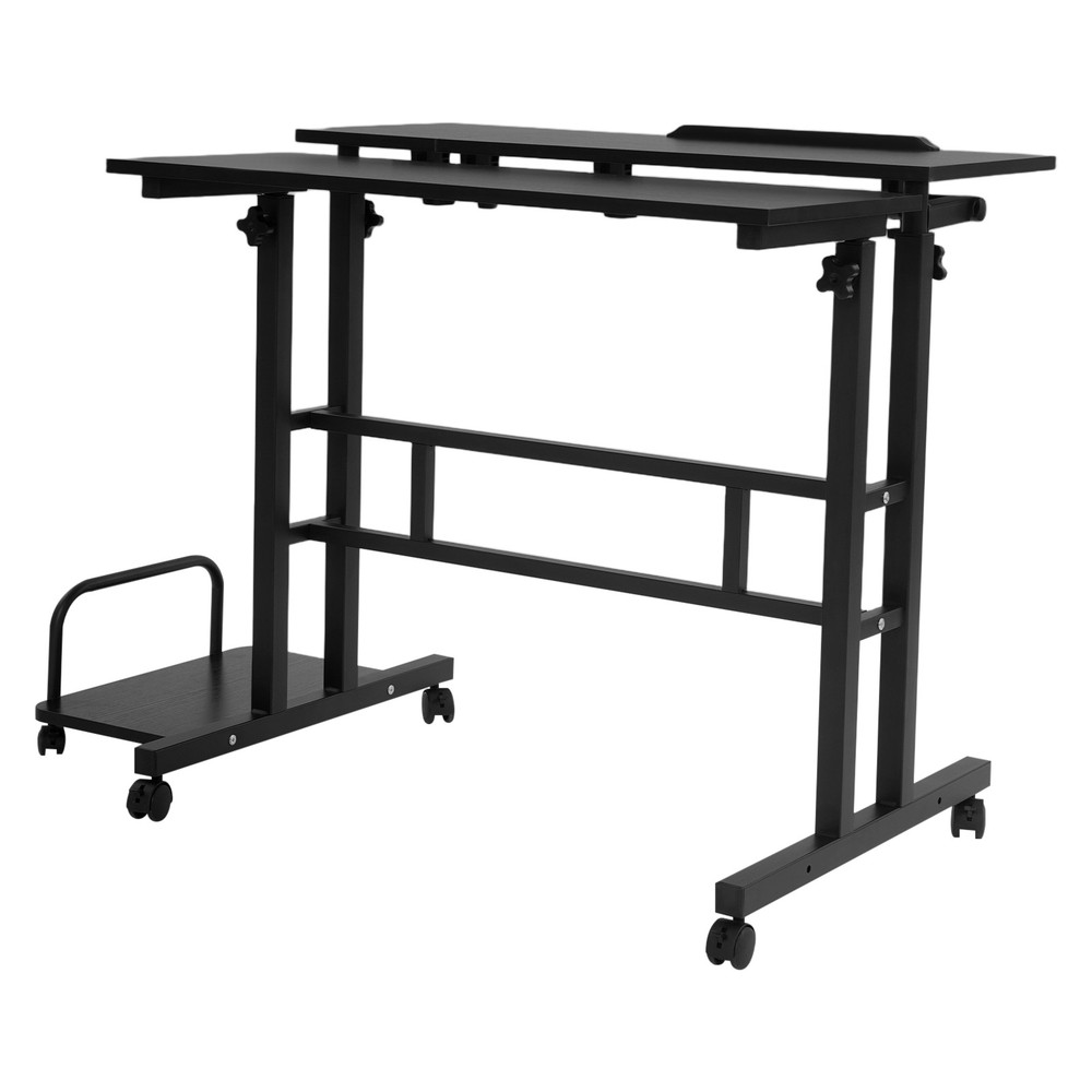 Mobile Standing Desk Foldable Computer Desk Adjustable Hight for Home Office