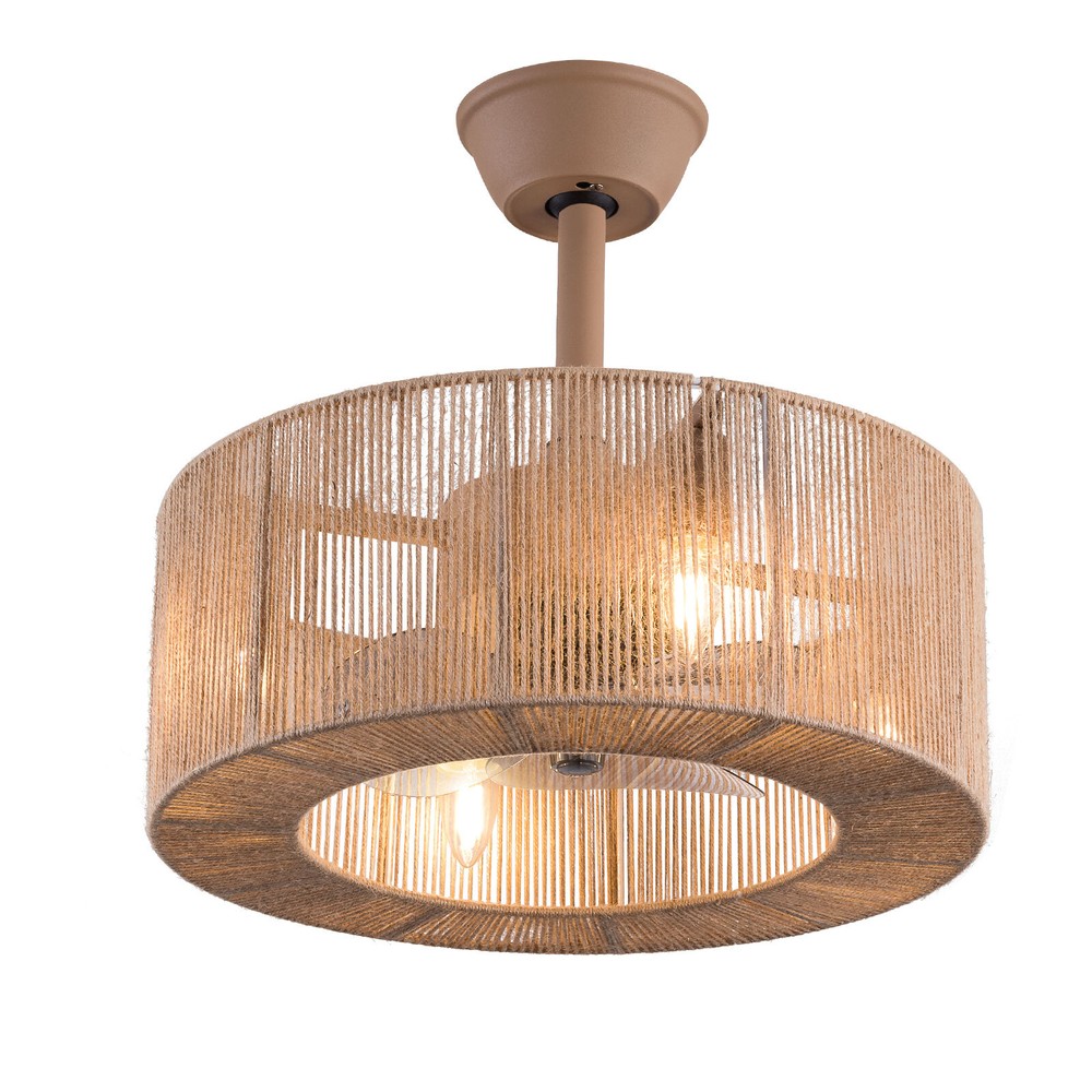 Caged Ceiling Fan Light with Remote Control, 6 Speeds for Home Decor