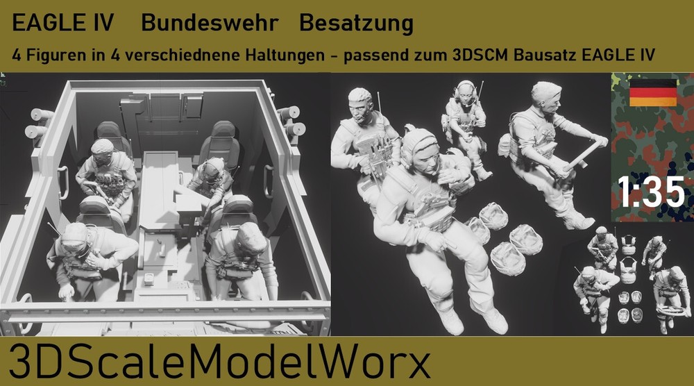 German Army Eagle IV Crew - 1:35 - 4 Figures