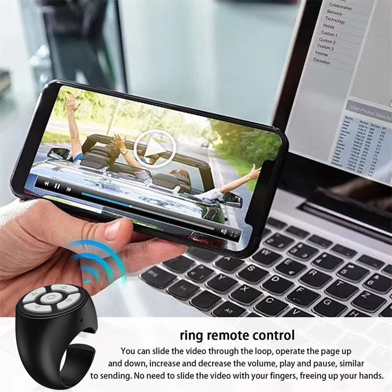 Fingertip Wireless Bluetooth Remote Control Turner Scrolling Remote Control Page