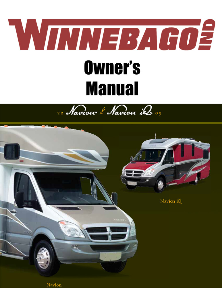 2009 Winnebago Navion Home Owners Operation Manual User Guide Coil Bound