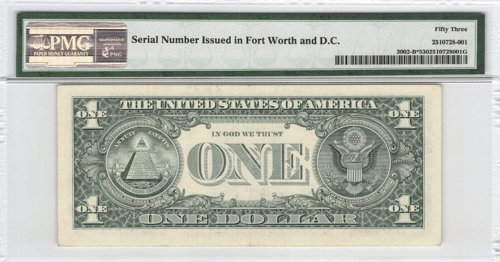 2013 $1 Star Note Duplicate Serial Error Pair TOP POP 53 66 PMG Highest Grade