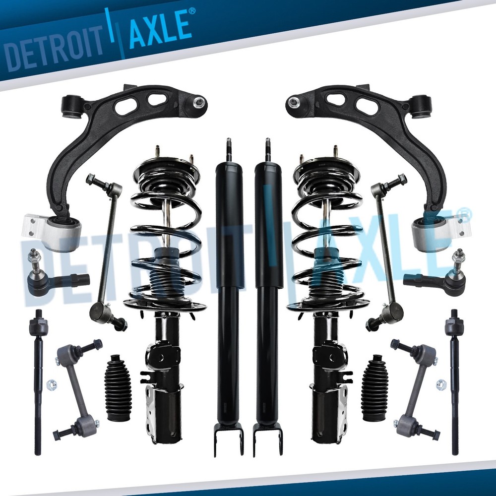 16pc Front Struts Lower Control Arms Rear Shocks Kit for 2013-2015 Ford Flex MKT