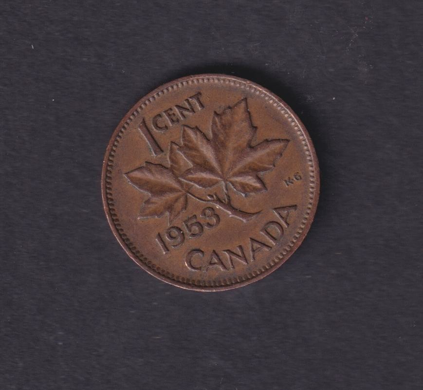 CANADA - 1953 1 Cent Coin (264)