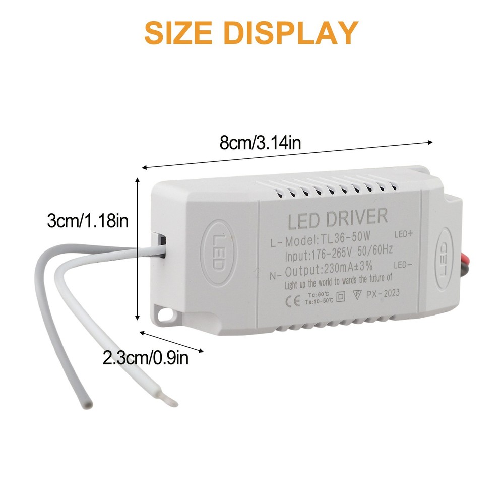 LED Driver Constant Current Home Improvement 36-50W Power Diameter 80mm