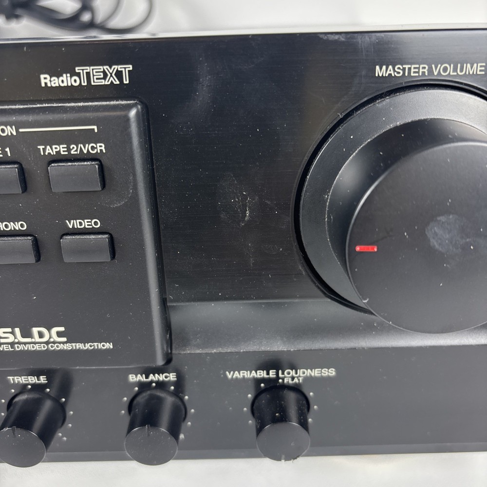 Denon DRA-375RD Stereo Receiver Tested & Working W/ Av Cable Bundle No Remote