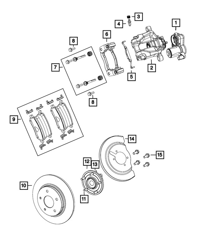 Genuine Mopar Disc Brake Caliper Assembly Left 68318173AB