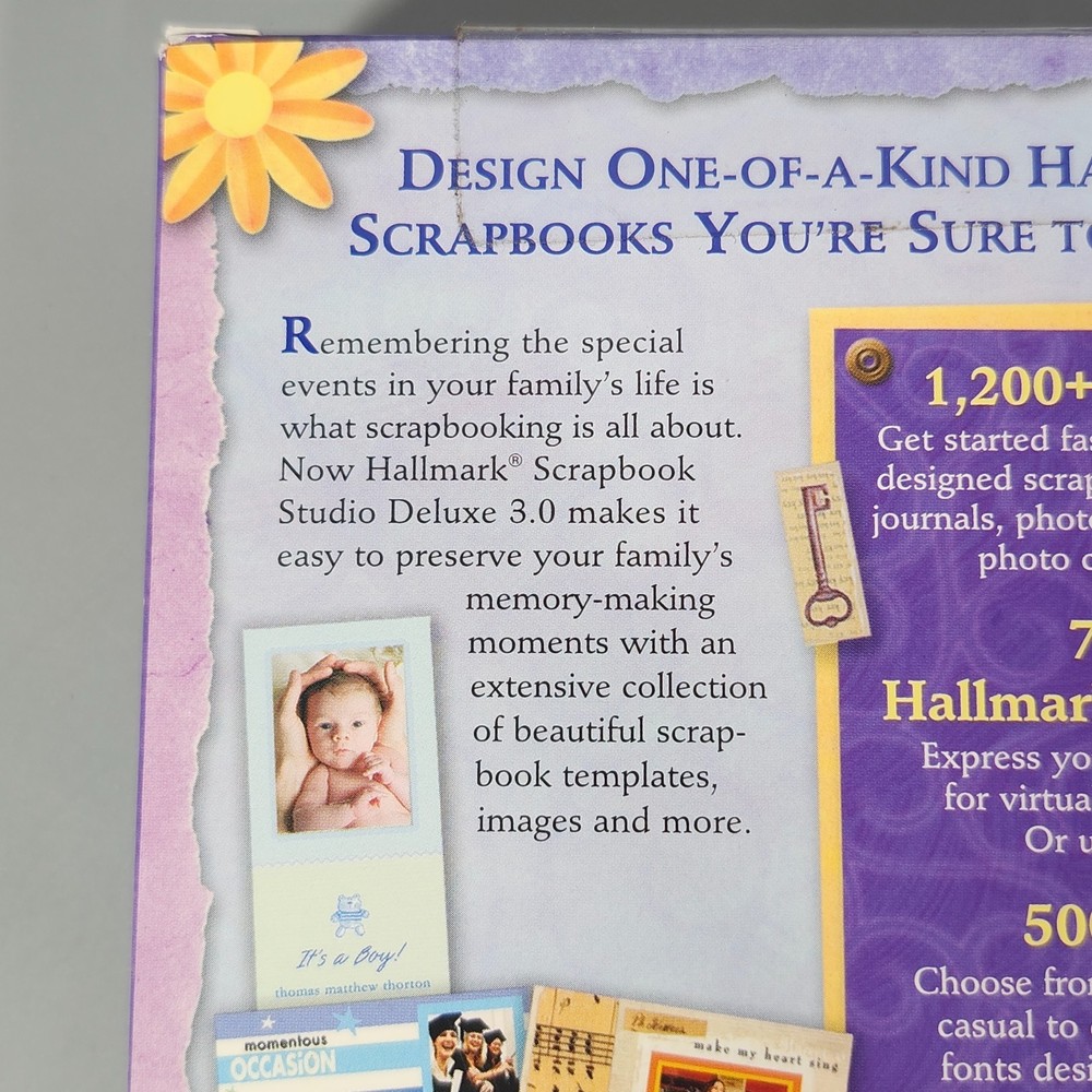 Hallmark Scrapbook Studio Deluxe 3.0 PC CD-ROM Windows 98 Me 2000 XP Software