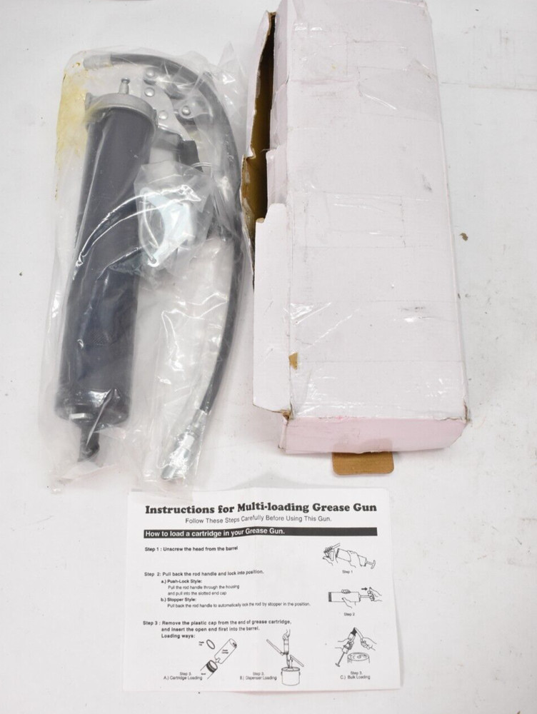 Exxo Multi Loading Grease Gun Assembly w Instructions Cartridge Loading