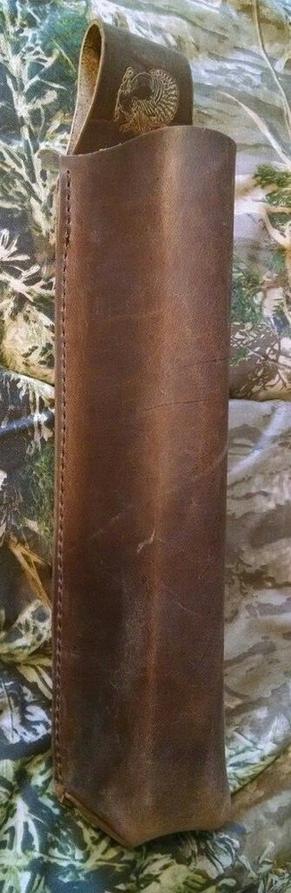 Yoder409 leather long box and fiddle paddle turkey call holster