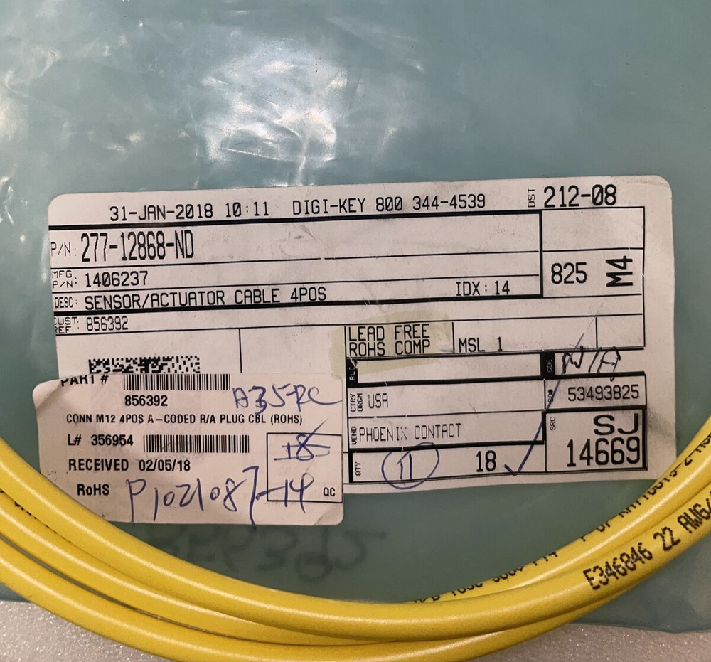 1406237 Phoenix Contact Sensor Actuator Cable Assembly 4 position