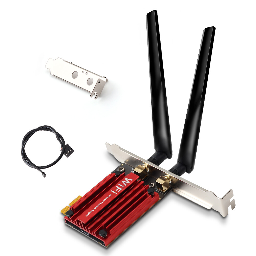 Wireless Gaming PCIe WiFi Bluetooth Card, Desktop Network Adapter for PC Windows