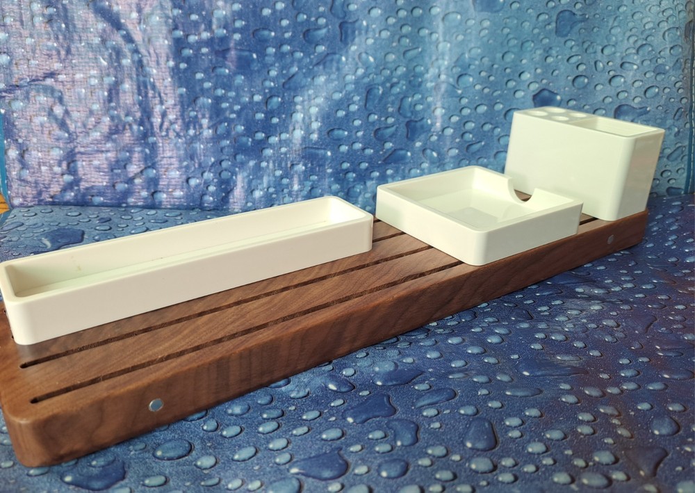 OGMONK GATHER MODULAR DESK ORGANIZER WALNUT BIN18