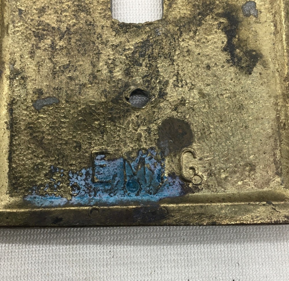 Hammered Brass Eagle Light Switch Cover Plate (C-5)