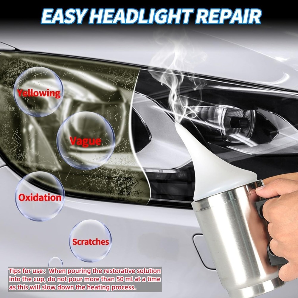 Headlight Restoration Kit, 800g Vapor Head Light...