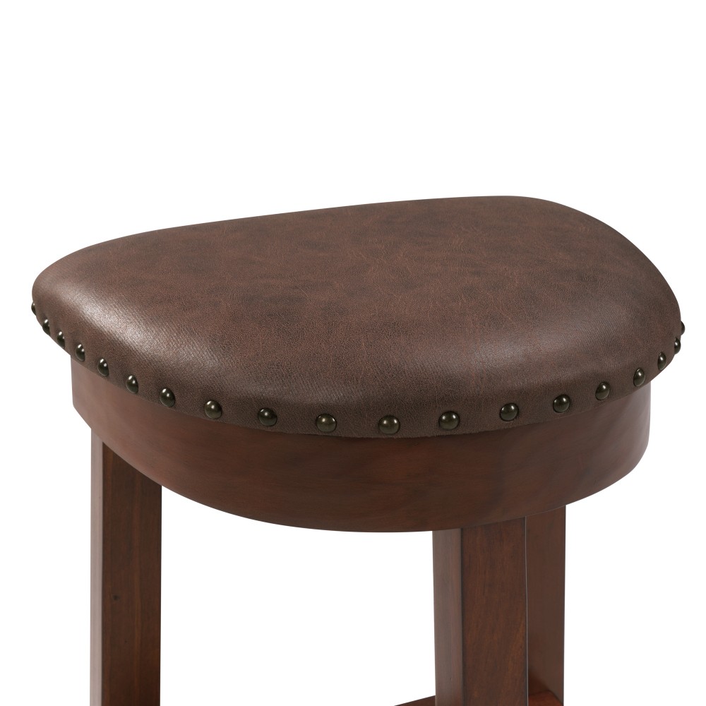 4 Piece Bar Table Set with3 PU Upholstered Bar Stools Breakfast Table