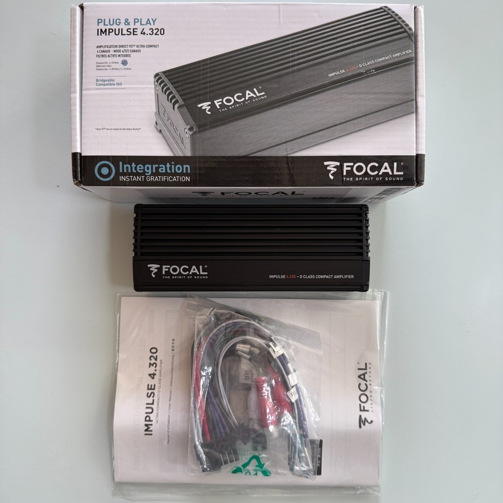 Focal Impulse 4.320 - 4 Channel Compact Amplifier 4 x 55 Watts RMS Class D
