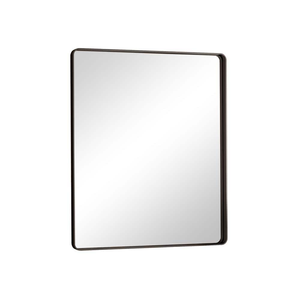 KeonJinn 30" W x 36" H Rectangular Black Beveled Bathroom Mirror