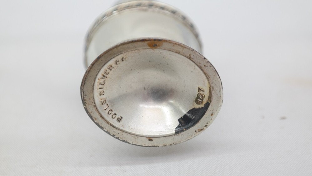 Poole Silver Co 547 Salt & Pepper Shakers Rope Edging Pattern S1