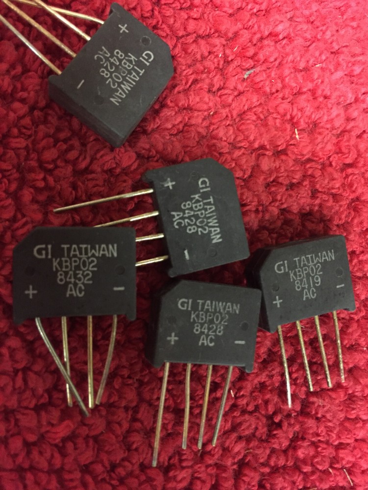 kbp02 general instruments BRIDGE RECTIFIER 1.5aA 200V 5 PCS