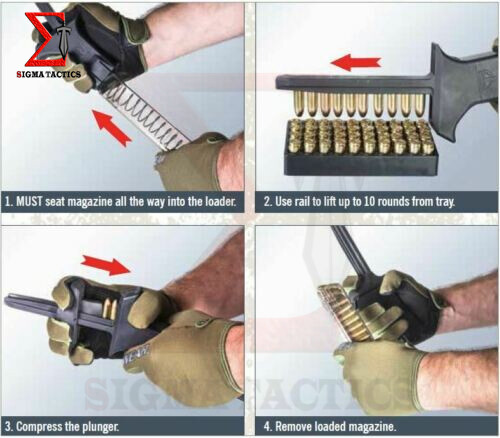 Universal Speed Loader Magazine Loader for 9mm 40 S&W Magazines Polymer Black