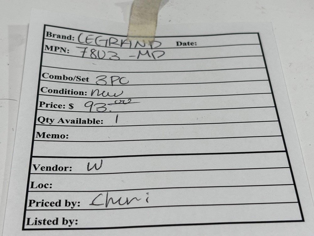 New 3 PC Legrand 7803-MD Three Pole/Phase AC Manual Controller