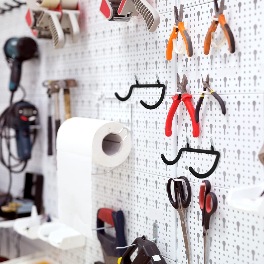 20 Pegboard Hooks Set, Heavy Duty Drill Holders for Garage, Kitchen & Workbench