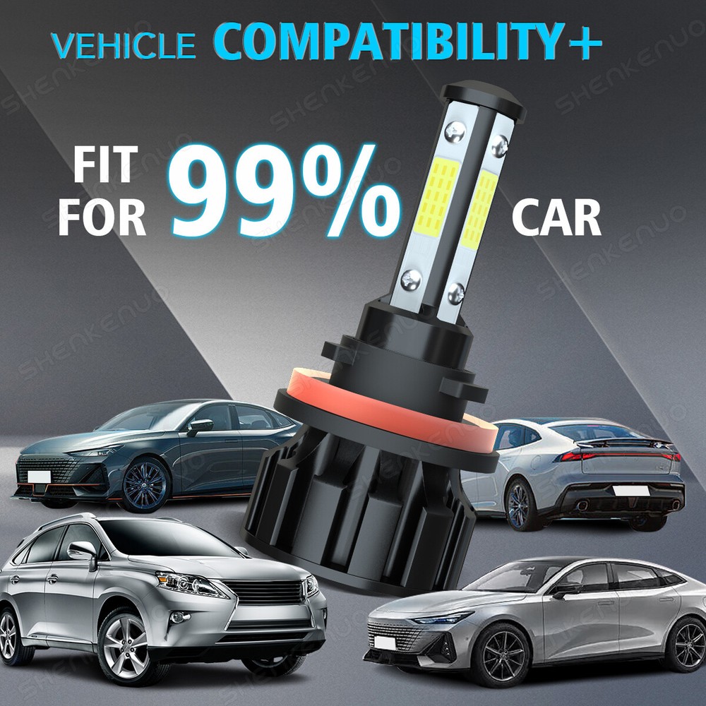 For 2016 2017 2018 Dodge RAM 1500 2500 3500 LED Headlight High/Low Beam Bulbs