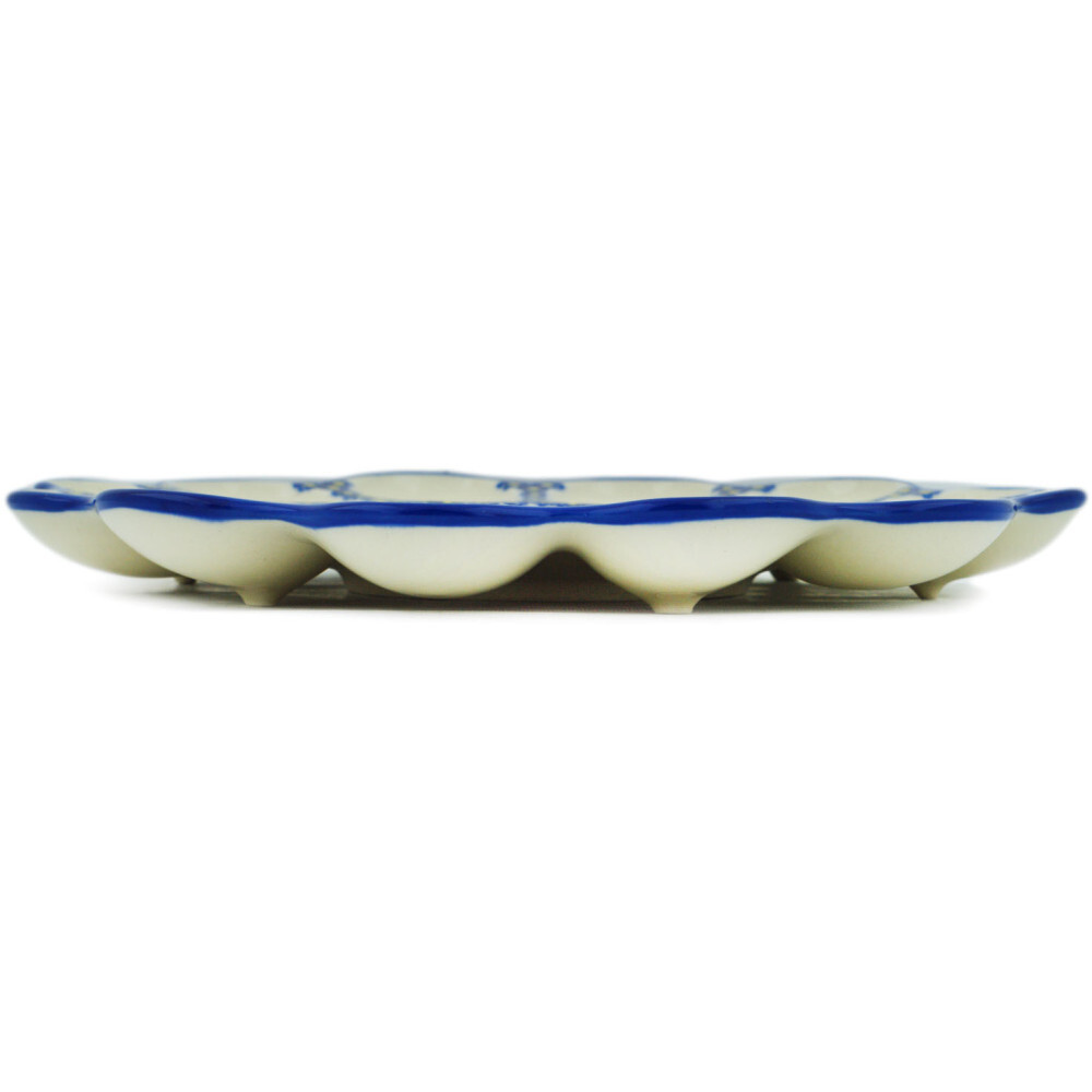 Polish Pottery Egg Plate 10" Apple UNIKAT