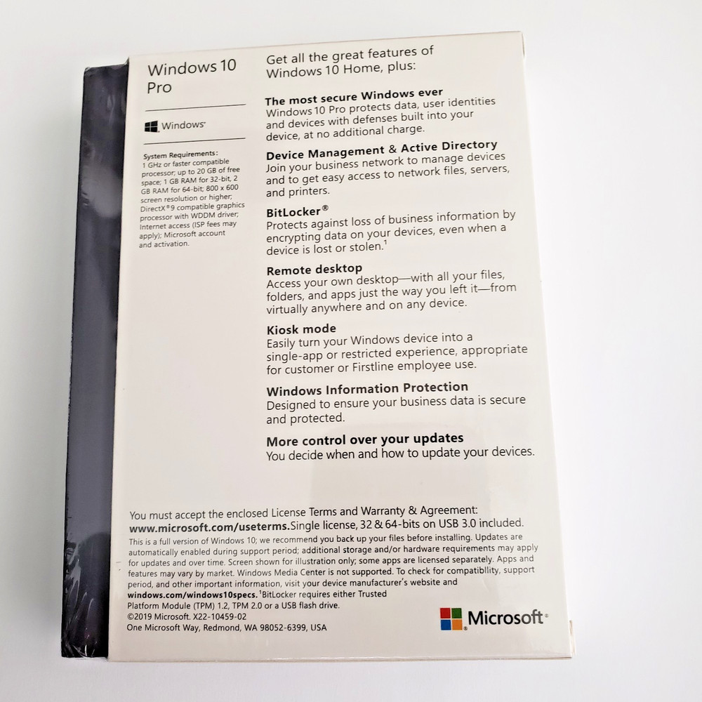 Microsoft Windows 10 Professional 32/64-Bit - USB - New Sealed Retail Package
