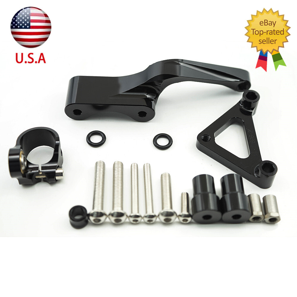 For Ducati Monster 696 CNC Steering Damper & Bracket Mount Kit Holder Support