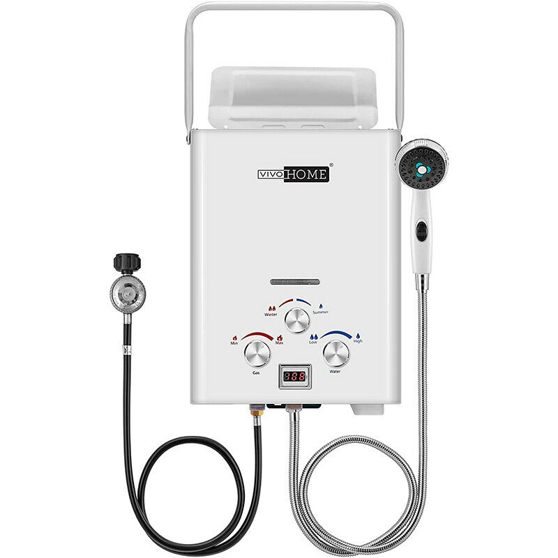 Portable 1.6GMP Propane Gas 6L Water Heater Tankless Instant Boiler Outdoor RV