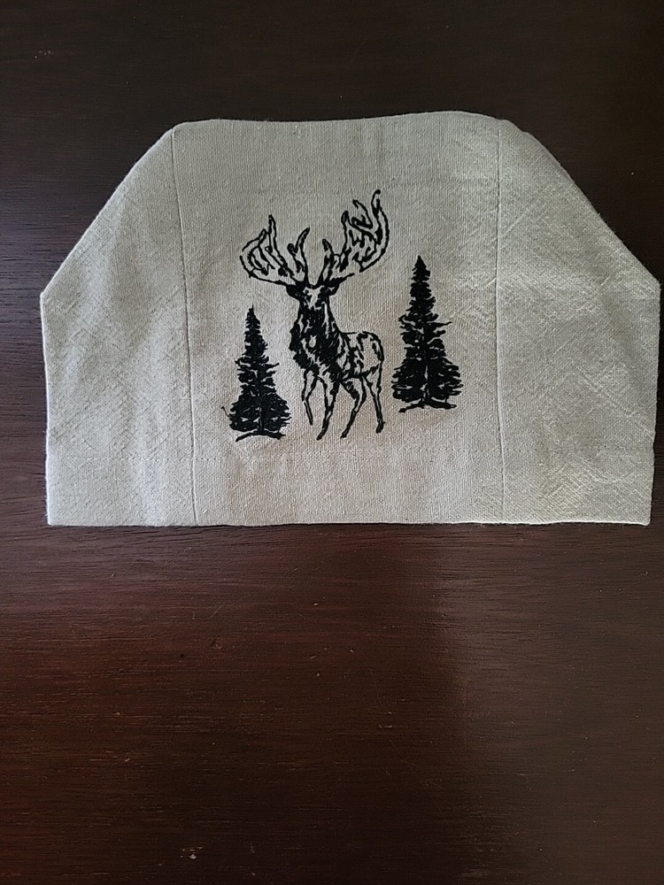 Pottery Barn Rustic Forest Tissue Box Cover Hostess Gift Christmas