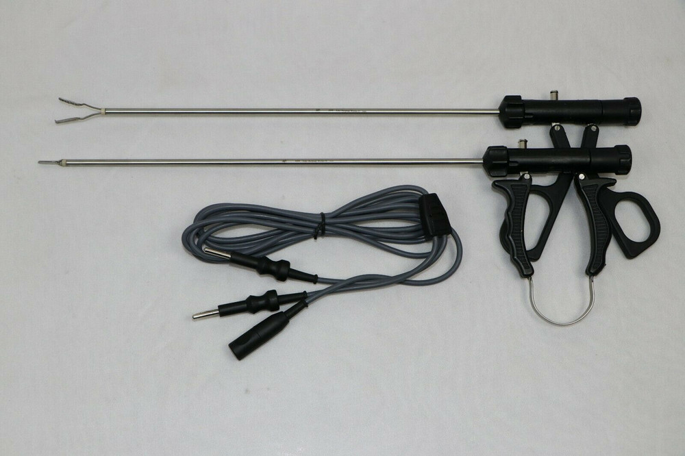 Laparoscopic Bipolar Kleppinger And Plate Type Forceps Cable Instruments 5mm