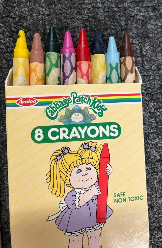 Vintage 1983 Cabbage Patch Kids Crayon By Number Open Box